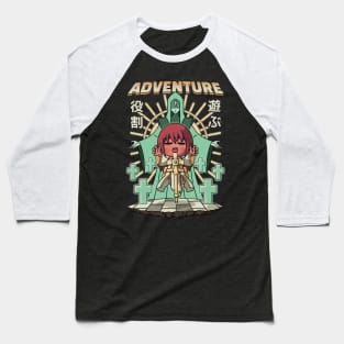 Anime Gaming Adventure RPG Priestess Baseball T-Shirt